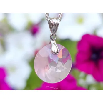 Přívěsek Růženín facet přívěsek kulatý 16mm Ag 925/1000 + Rh