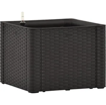 Truhlík BRAVSON GROUP s.r.o. Samozavlažovací truhlík, vyvýšený záhon STEFANPLAST NATURAL DELUXE 43 antracit + Nůž ulamovací v hodnotě 39,-