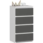 Komoda CL4 - bílá/šedá