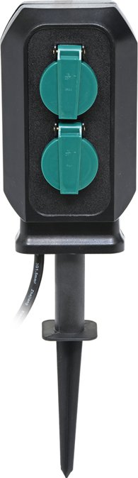 Zahradní sloupek - 4 zásuvky, 230V, 1,5m, IP44, černý - Ecolite UFON - XHWS-F03 N