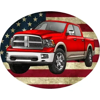 Nášivka Nažehlovačka Dodge Ram 2009 (digitální nažehlovačka s osobním autem)