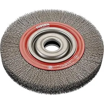 Drátěný kartáč Osborn 9902544162 - Kartáč drátěný kotoučový pr. 150 mm, šíře 32 mm, otvor pr. 51 mm, zvlněný ocelový drát 0,3 mm + redukce, Super