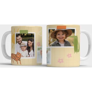 Hrnek pro děti s fotografií (3 foto) - Červená