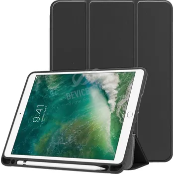 Pouzdro na tablet Solid Color Horizontal Deformation Flip Leather Case With Pen Slot for iPad 9.7 (2017/2018) iPad Air 1/2 Black