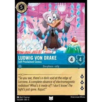 Sběratelská karetní hra Lorcana SSK 151/204 Ludwig von Drake - Self‐Proclaimed Genius - Shimmering Skies Stav: Near Mint, Verze: NORMAL