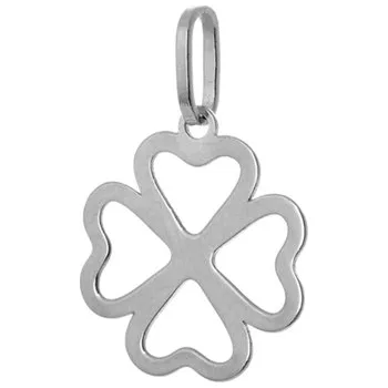 Přívěsek Přívěšek z bílého zlata čtyřlístek ZZ0917BF + dárek zdarma