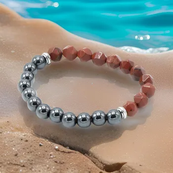 Náramek Náramek z Drahých kamenů - Jaspis červený