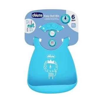 První čtění Śliniaczek z kieszonką elastyczny niebieski - Chicco