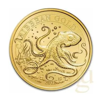 1 unce zlatá mince Barbados Barbados Octopus 2021