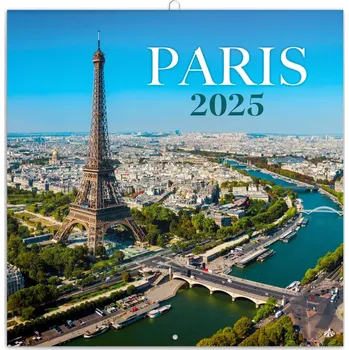 Kalendář Poznámkový nástěnný kalendář Paříž 2025, 30 × 30 cm