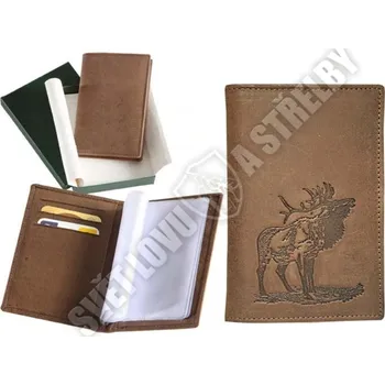 Obal na doklad Ostatní Kožené pouzdro na doklady - jelen troubící