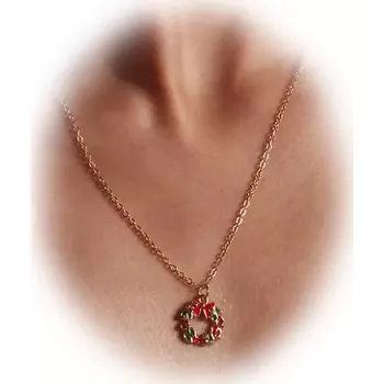 Vánoční dekorace Vánoční řetízek - Vánoční věneček - smalt (do vyprodání zásob)