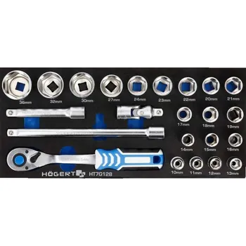 Gola sada 1/2" ve vložce do dílenského vozíku Högert Germany