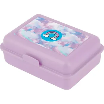Svačinový box Fialový plastový box na svačinu s motivem Nebe