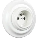 Elhard Kulatá keramická zásuvka, bílá - kompletní