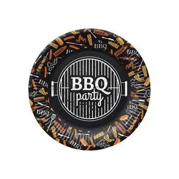 Jednorázové nádobí Papírový talíř (FSC Mix) BBQ Party O23cm [8 ks],rychlé dodání