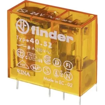 Stykač Spínací průmyslové relé Finder 40.52.8.024.0000 Relé, DIN/PS, 1P/15A, 24V AC