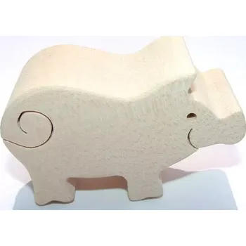 Dřevěná hračka Fauna dřevěné prasátko z masivního dřeva