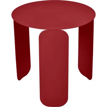 Zahradní stůl Červený kovový zahradní odkládací stolek Fermob Bebop 45 cm