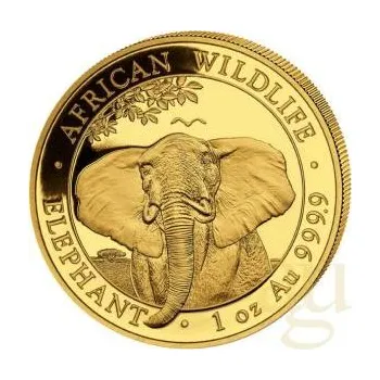 1 unce zlatá mince Somálsko slon 2021