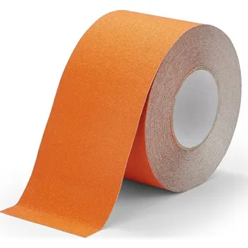 Výstražná páska Oranžová korundová protiskluzová páska pro nerovné povrchy FLOMA Conformable - 18,3 x 10 cm tloušťka 1,1 mm (80081149) FLOMAT