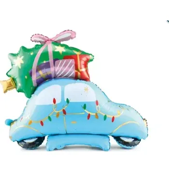 Fóliový balón stojící Vánoční auto