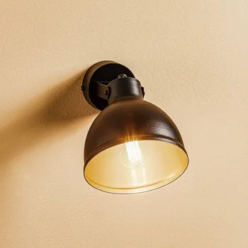 Lampička SIGMA Nástěnné světlo Trial, stínidlo na lampu otočné, černá/zlatá černá, zlatá 1 x 60 W - Doprava zdarma
