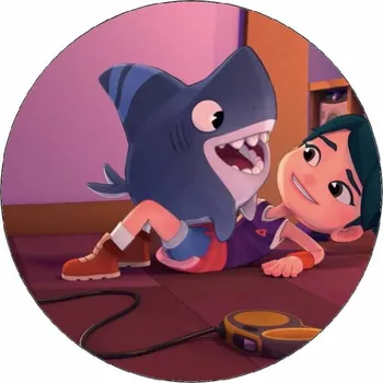 Jedlá dekorace na dort Jedlý papír Sharkdog a Annabelle 19,5 cm