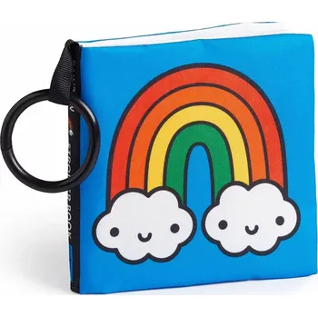Hračka pro nejmenší Rainbow World Crinkle Fabric Stroller Book
