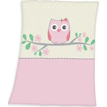 Dětská deka HERDING Baby supersoft flísová deka 75/110cm MALÁ SOVIČKA