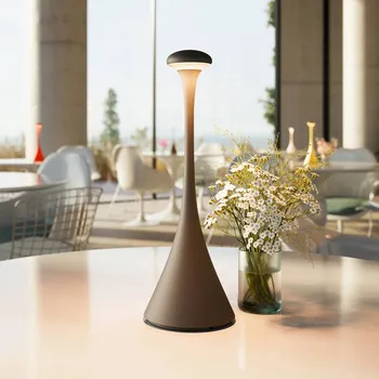 Venkovní osvětlení Sigor LED stolní lampa Nudrop na baterie, IP54, šedá - Ø hlavy 5 cm; délka kabelu 120 cm grafitově šedá LED celkem 2,2 W - Doprava zdarma