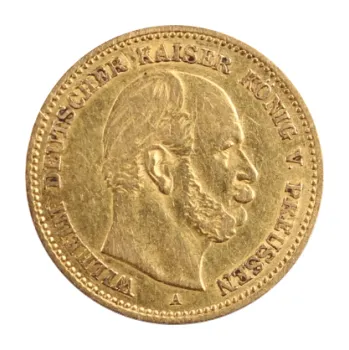 5 Mark zlatá mince Wilhelm I von Preußen