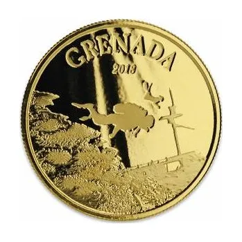 1 unce zlatá mince EC8 Grenada - Diving Paradise 2018