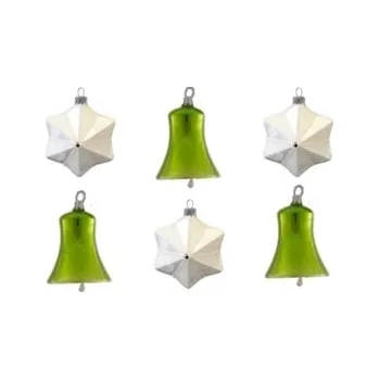 Set zeleno bílý s hvězdičkami