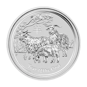 1 kilogram stříbrná mince Austrálie Lunar II koza 2015
