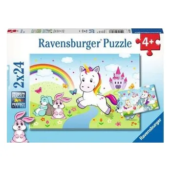 Puzzle RAVENSBURGER Puzzle Pohádkový jednorožec 2x24 dílků
