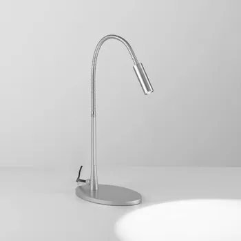 Lampička Egger Licht Stolní lampa Egger DLS Zooom LED, ohebné rameno, platinová barva - Hlava lampy - Ø 2 cm, délka 6 cm platina 1 x 2 W LED - Doprava zdarma