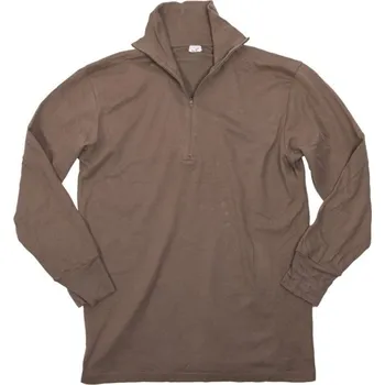 Pánské tričko Bundeswehr Triko BW TROPEN s rolákem na zip HNĚDÉ použité Hnědá 50/44