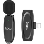 Mikrofon HOCO pro Apple iPhone - Lightning - bezdrátové spojení - USB-C nabíjení - černý
