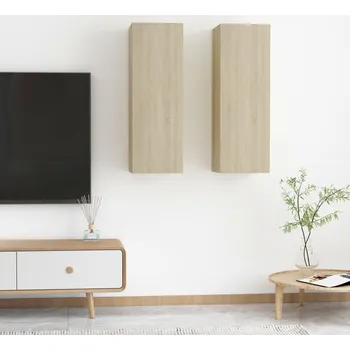 Televizní stolek vidaXL Marketos TV stolky 2 ks dub sonoma 30,5x30x90 cm kompozitní dřevo