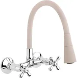 INVENA - Nástěnná baterie ROMA flexibilní výtok, béžová BC-24-E3S-L INVENA