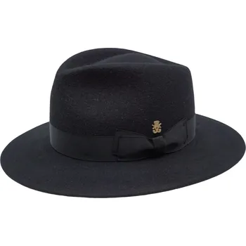 Klobouk Luxusní černý klobouk Mayser s širší krempou - Pio Velikost: 60 cm