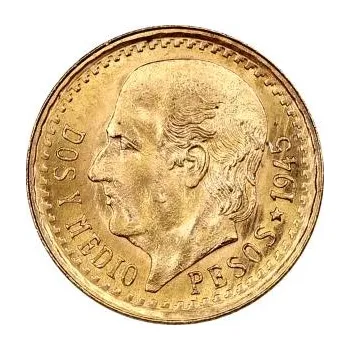 2,5 Dos Y Medio Pesos zlatá mince Mexiko Hidalgo