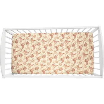 Dětská postýlka Prostěradlo Sleepee Vintage Animals Almond 120x60 cm