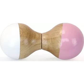 VILAC dřevěné chrastítko pro miminka, bílo-růžové