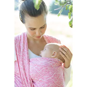 Šátek na nošení dítěte Loktu She BIRD GARDEN ROSE Velikost: 5