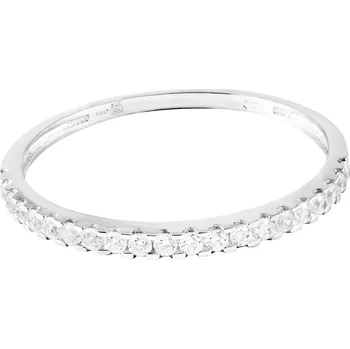 Prsten GEMMAX Elegantní prsten z bílého zlata se zirkony ve stylu Pave (Pa-vay) vel. 50 – zlatý šperk ryzosti 585/1000 v Dárkovém balení s Certifikátem GLRWB-50-02239