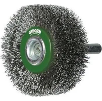 Drátěný kartáč Osborn 0002503342 - Kartáč drátěný kotoučový pr. 40 mm, šíře 11 mm, stopka pr. 6 mm, zvlněný NEREZový drát 0,2 mm, Superior