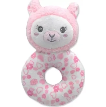 plyšák Plyšová lama s chrastítkem 16 cm