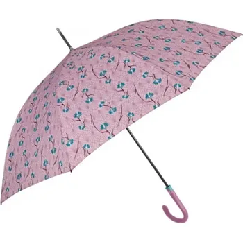 Deštník PERLETTI Technology XL, Dámský automatický deštník Fiori/starorůžová, 21774